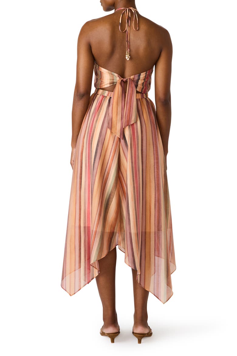 Dalina Halter Midi Dress, Alternate, color, STRIPE MULTI