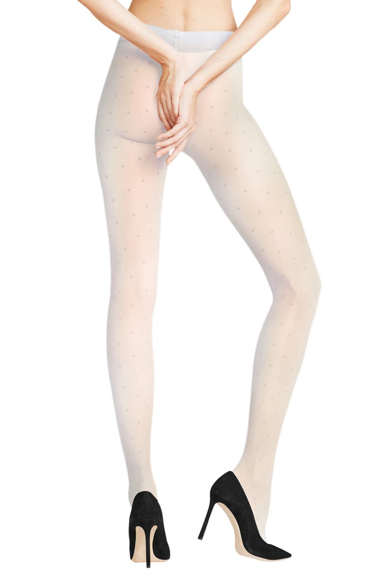 Polka Dot Tights, Alternate, color, WHITE