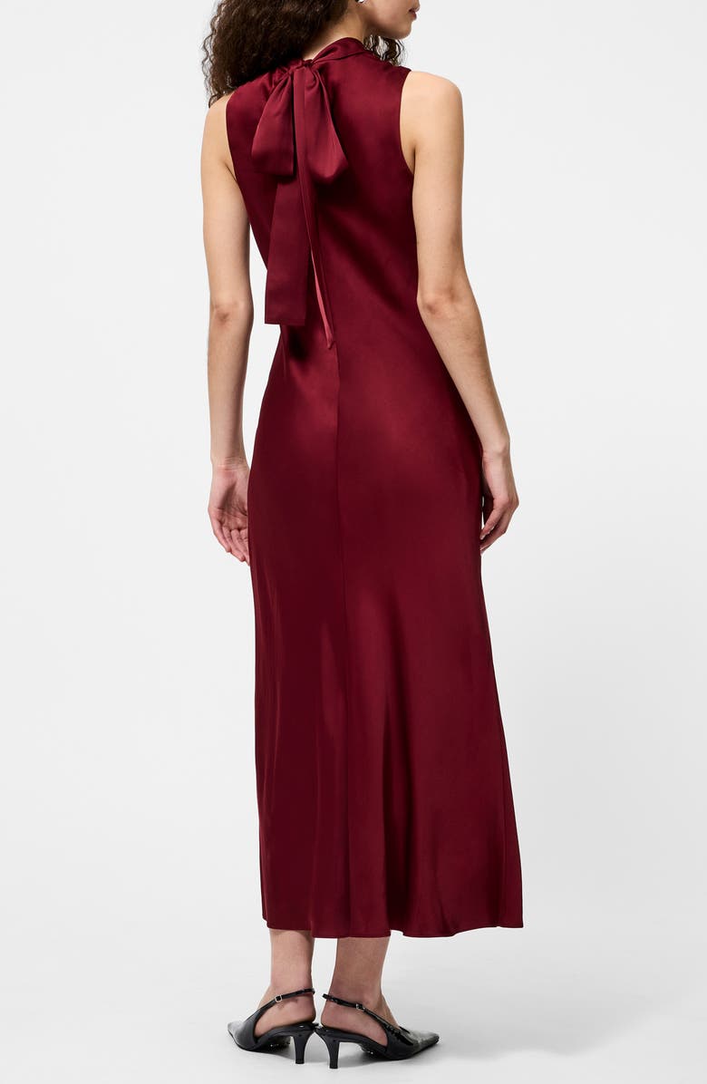 Ennis Bow Back Sleeveless Satin Maxi Dress
