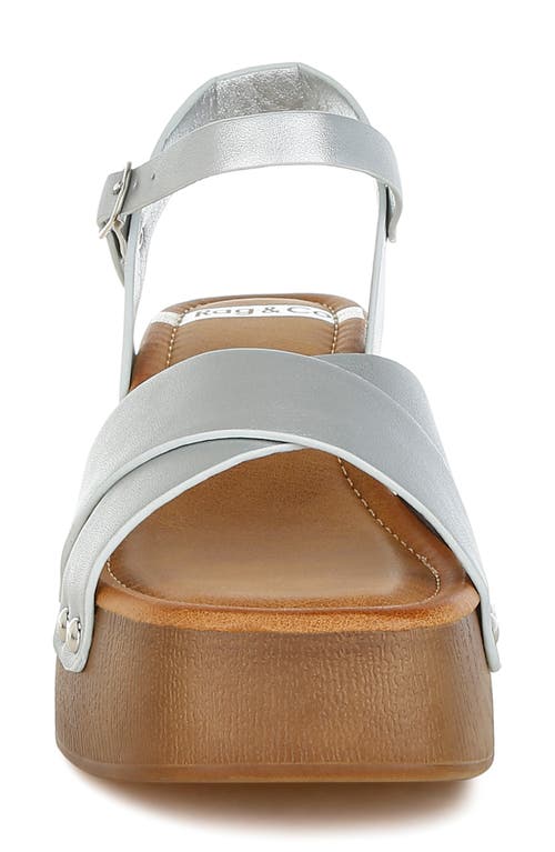 Rag & Co Morasa Platform Sandal In Silver