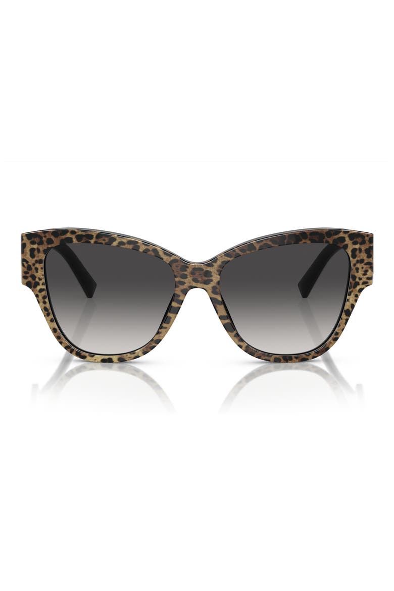 54mm Gradient Butterfly Sunglasses, Main, color, BROWN BLACK / GREY GRADIENT