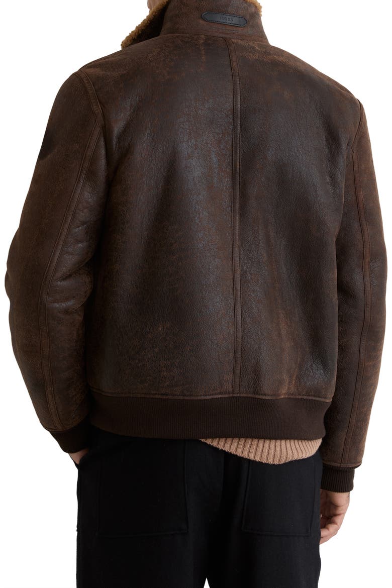 Peveral Genuine Shearling Lined Leather Jacket, Alternate, color, BROWN