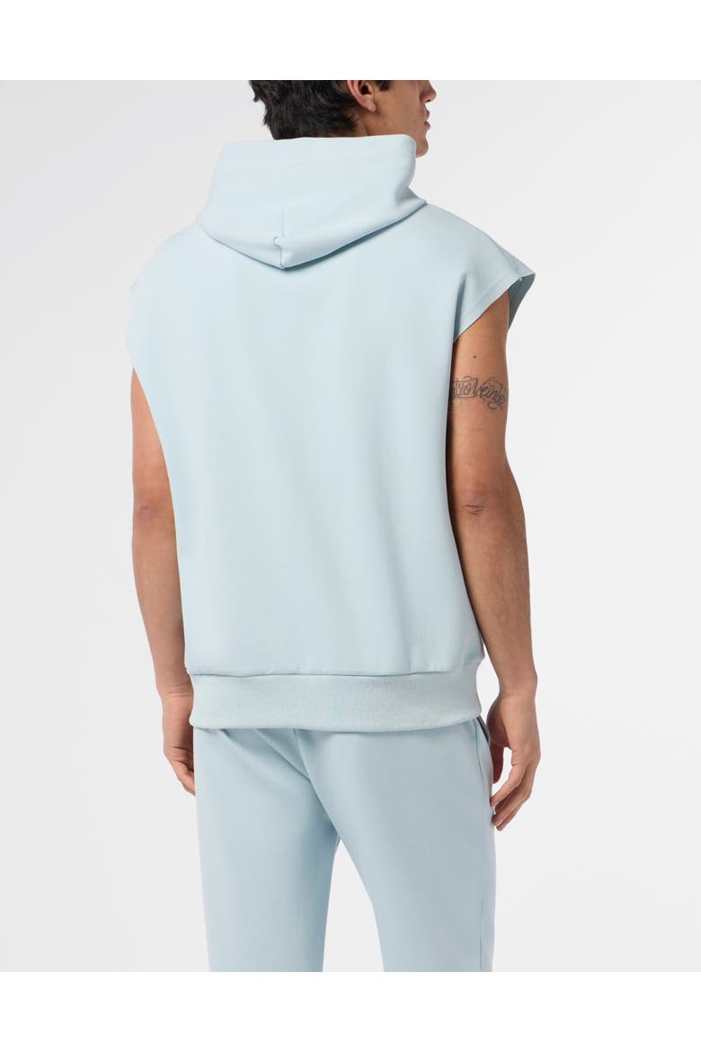 Pique Hoodie Vest Icon Men, Alternate, color, lightblue