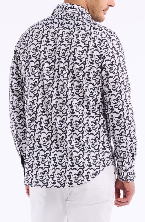 Shop Robert Graham Theron Cotton Button-up Shirt In White
