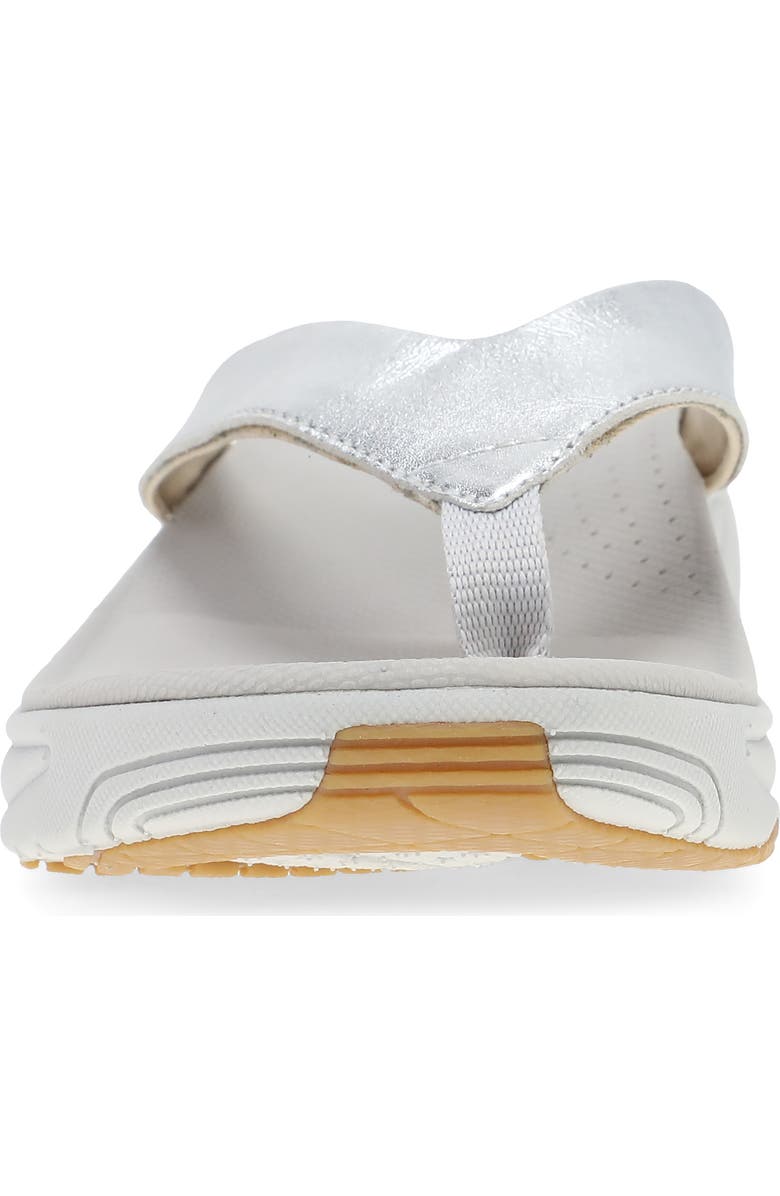 Dansko Rosemary Platform Flip Flop, Alternate, color, Silver Metallic