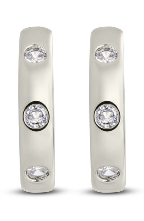 Sterling Forever Molly Cubic Zirconia Hoop Earrings