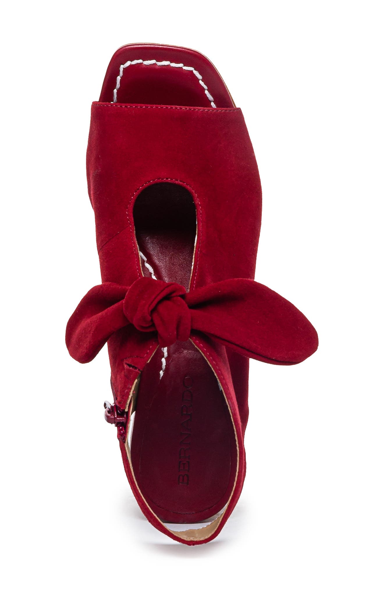 Lizzie Sandal, Alternate, color, DARK RED