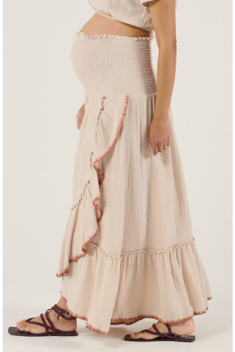 2 in 1 Maternity Smock Dress Skirt Laila, Alternate, color, Beige