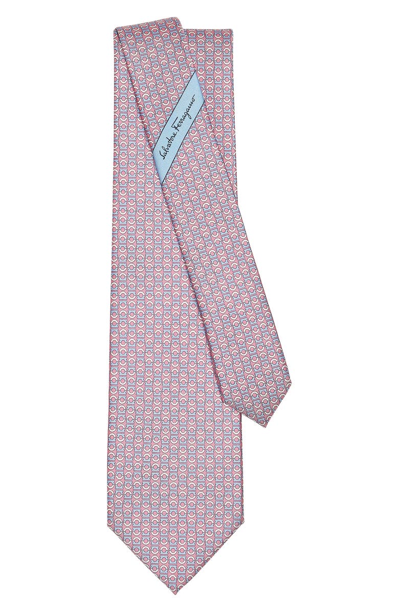 FERRAGAMO Salvatore Ferragamo Gancio Print Silk Tie, Alternate, color, 