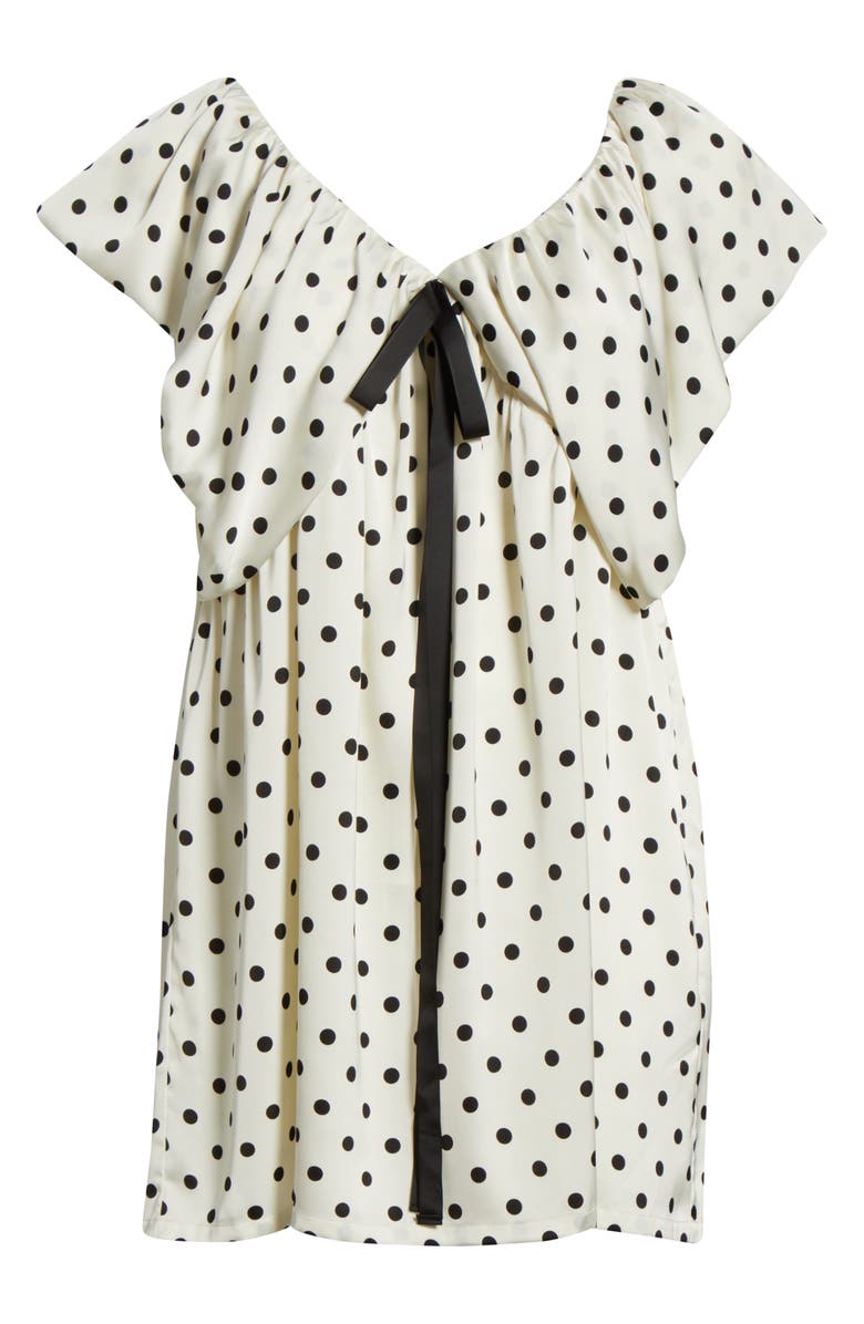 SUGARLIPS Lois Polka Dot Cotton Babydoll Dress, Alternate, color,