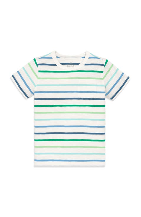 Kids Pocket Tee In Multi Stripe (Toddler, Little Kid, Big Kid)