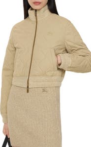 Burberry Quilted Gabardine Bomber Jacket