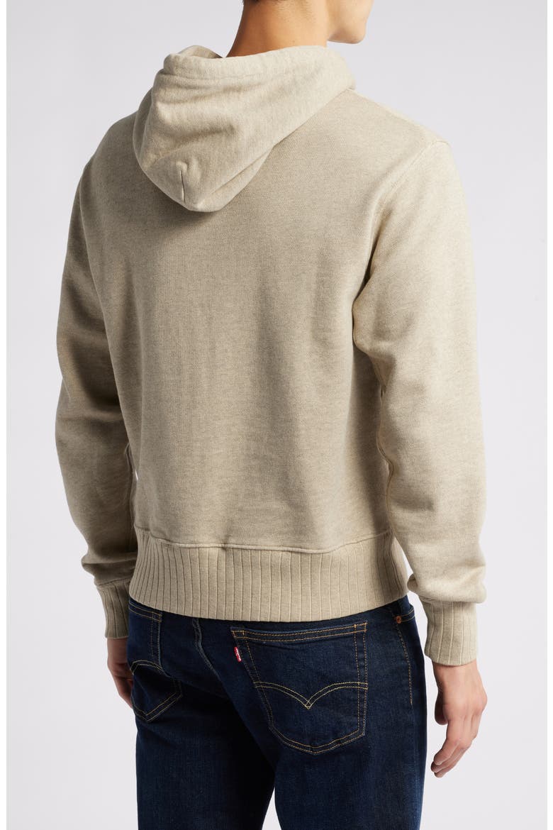 Organic Cotton Hoodie, Alternate, color, V GREY MELANGE
