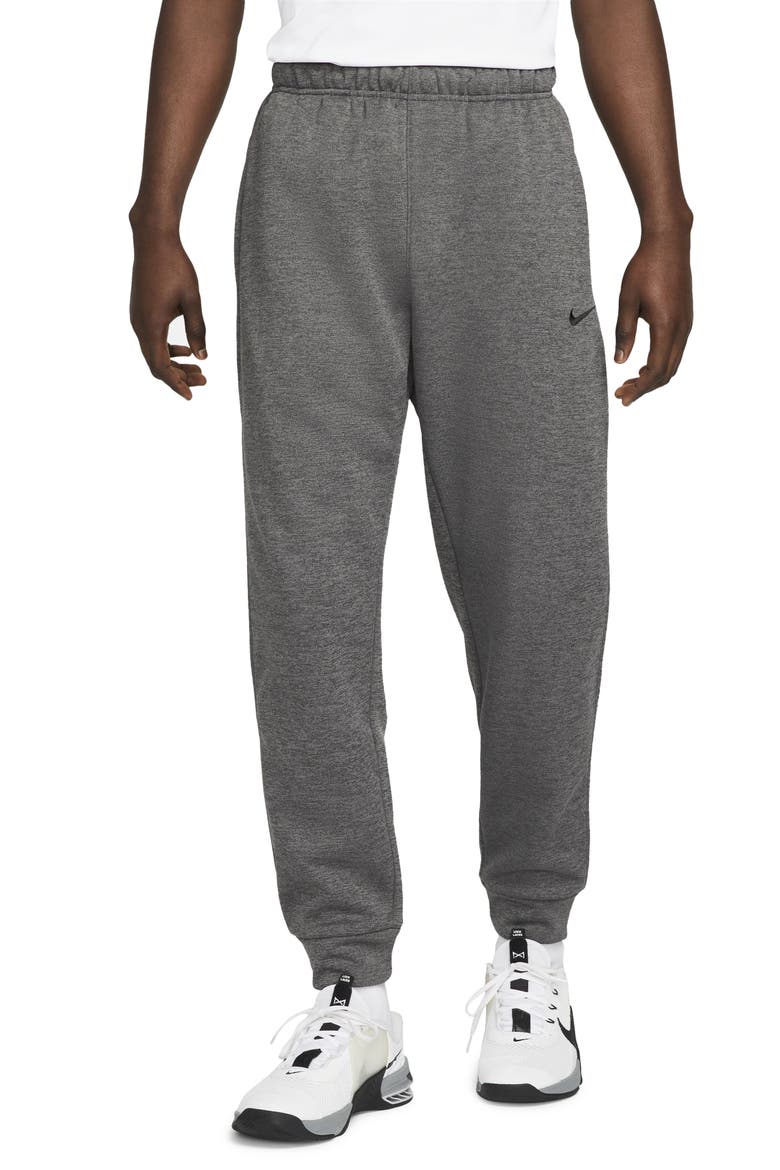 Therma-FIT Tapered Training Pants, Main, color, HEATHER/ DARK GREY/ BLACK