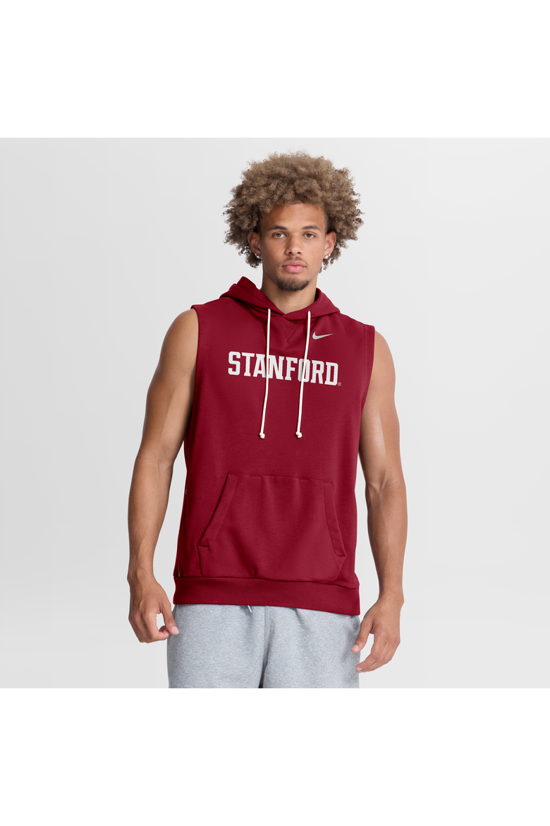 Men's Nike  Cardinal Stanford Cardinal 2026 Sideline Sleeveless Dri-FIT Hoodie, Main, color, Cardinal