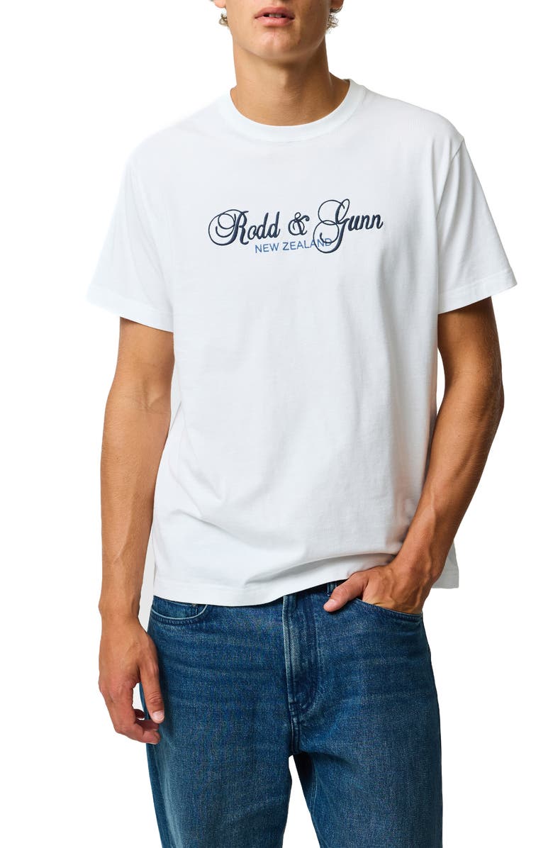 Rodd & Gunn Wendon Valley Embroidered Logo T-Shirt, Main, color, Snow