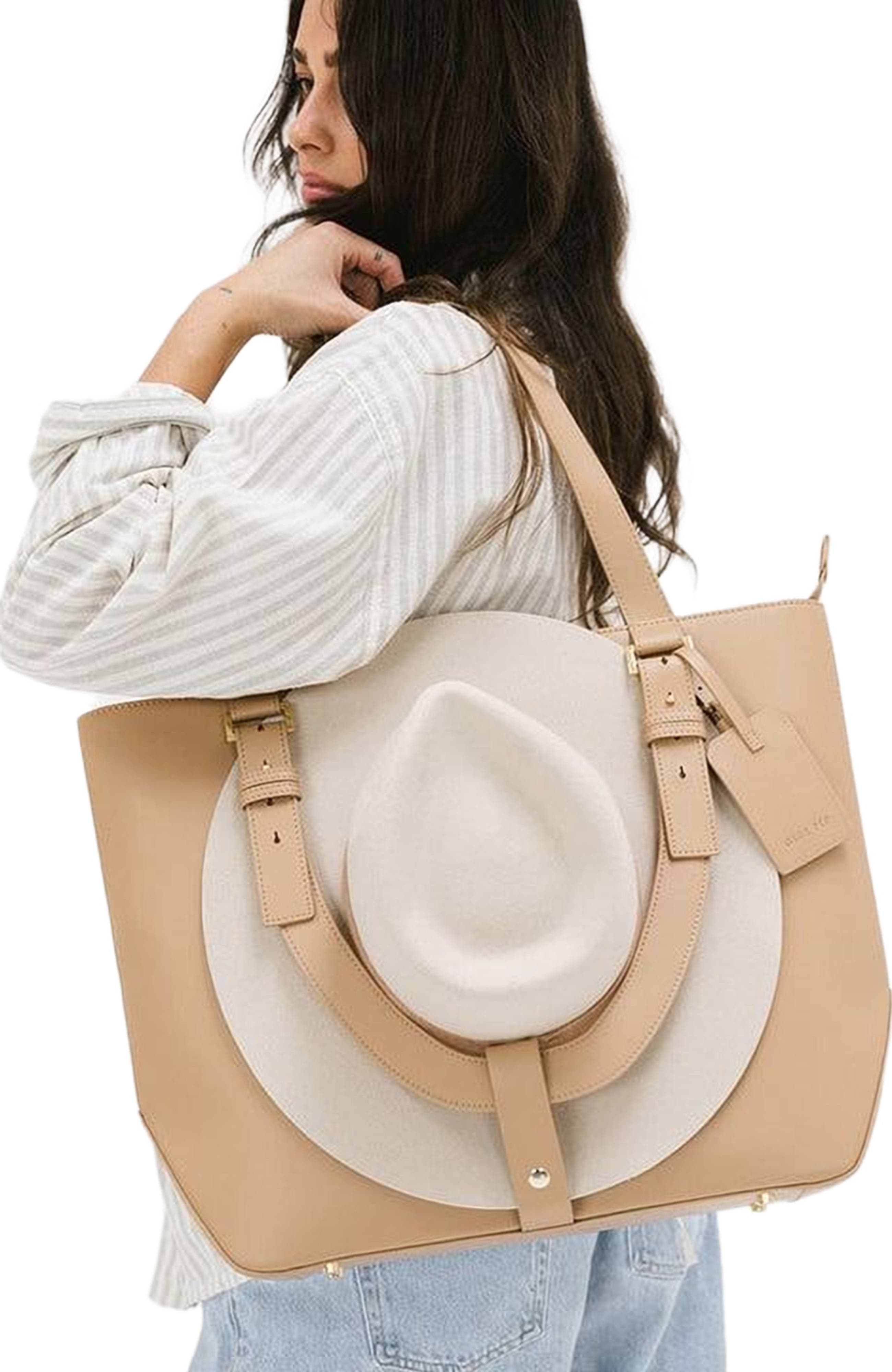 Hayes Hat Carrying Tote, Alternate, color, Tan