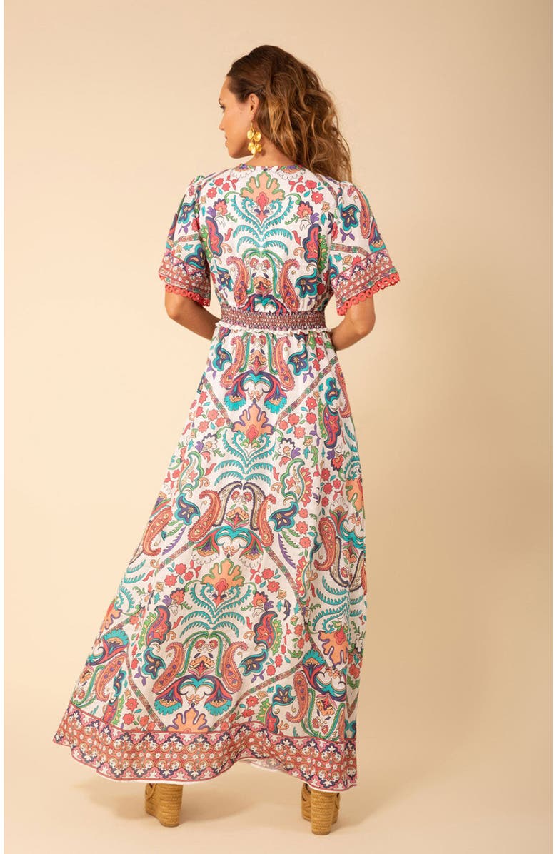 Hale Bob Elsie Linen Maxi Dress, Alternate, color,
