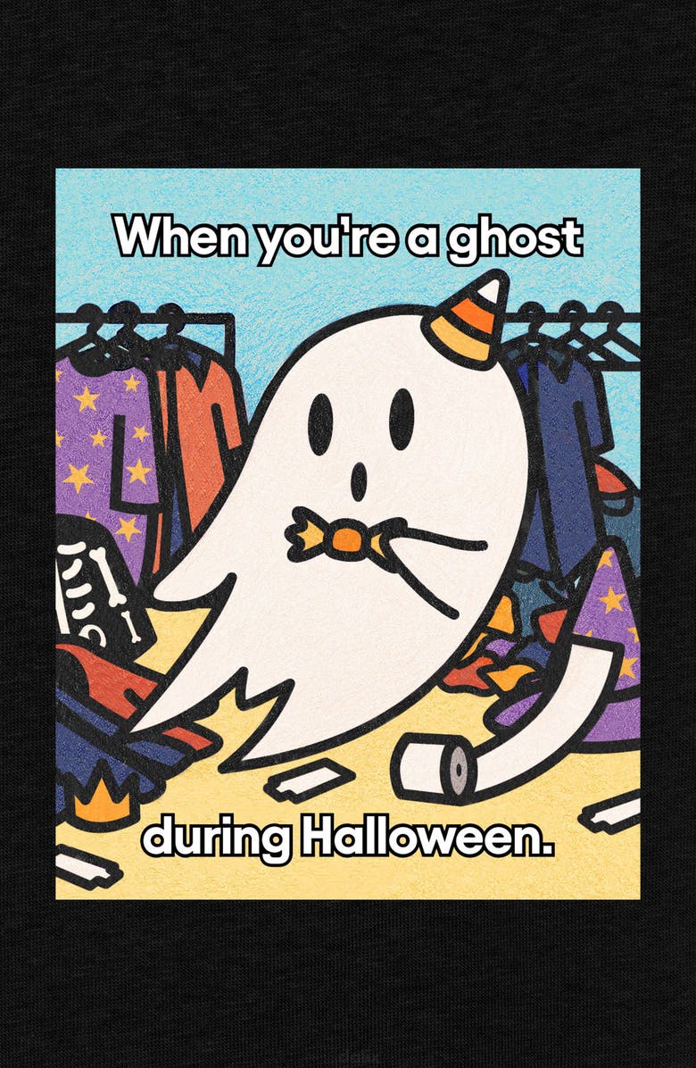 Dalix Mens Ghost Problems Tee, Alternate, color, Black