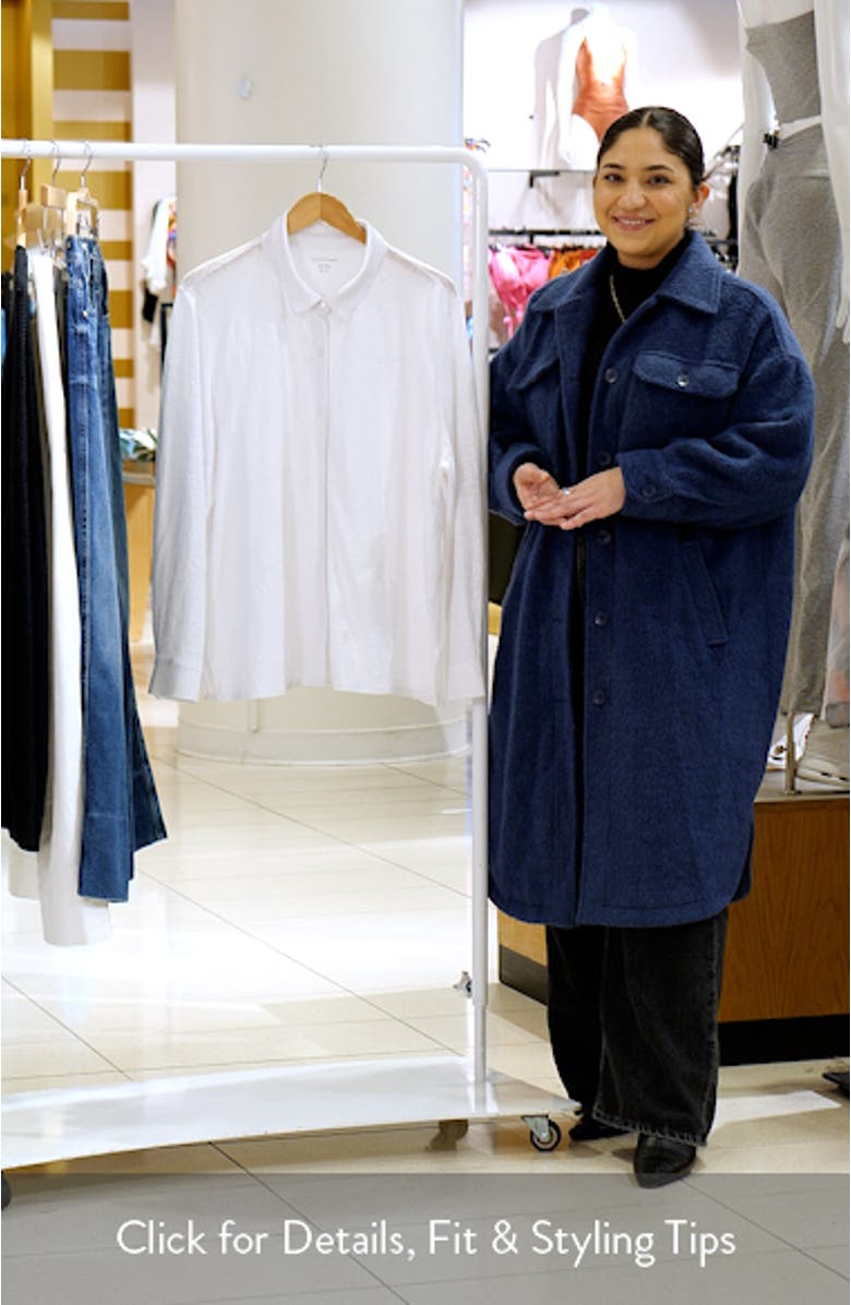 Classic Collar Organic Linen Button-Up Shirt, sales video thumbnail