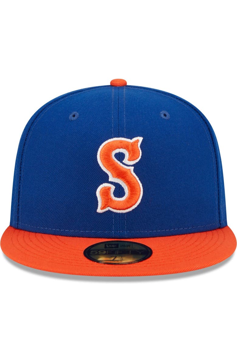 New Era Men's New Era Blue Syracuse Mets Authentic Collection 59FIFTY Fitted Hat, Alternate, color, 