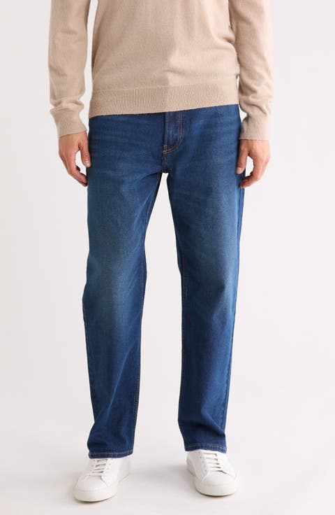 Relaxed Fit Straight Leg Jeans (Shoreline)
