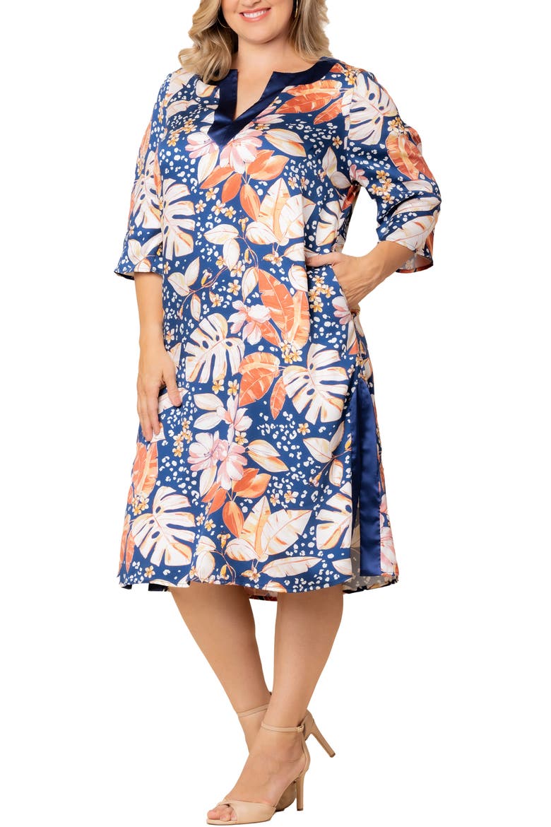 Nora Kaftan Dress, Alternate, color, TROPICAL PRINT
