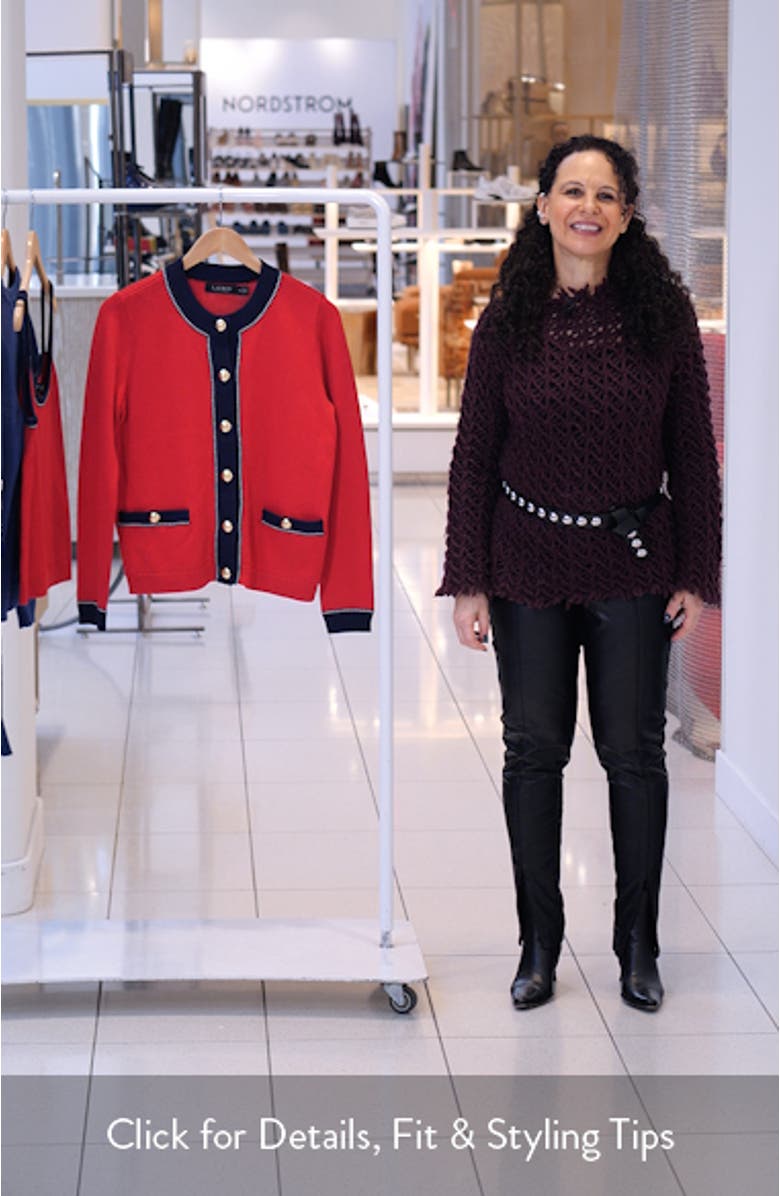 Two-Tone Trim Cardigan, sales video thumbnail