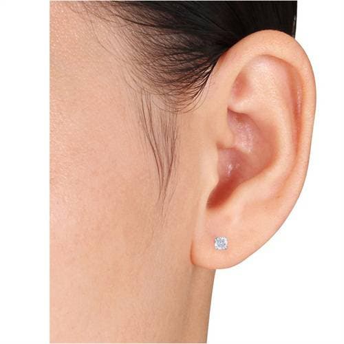 Bliss Diamond 1/2ct Round Diamond Studs Earrings In White Gold