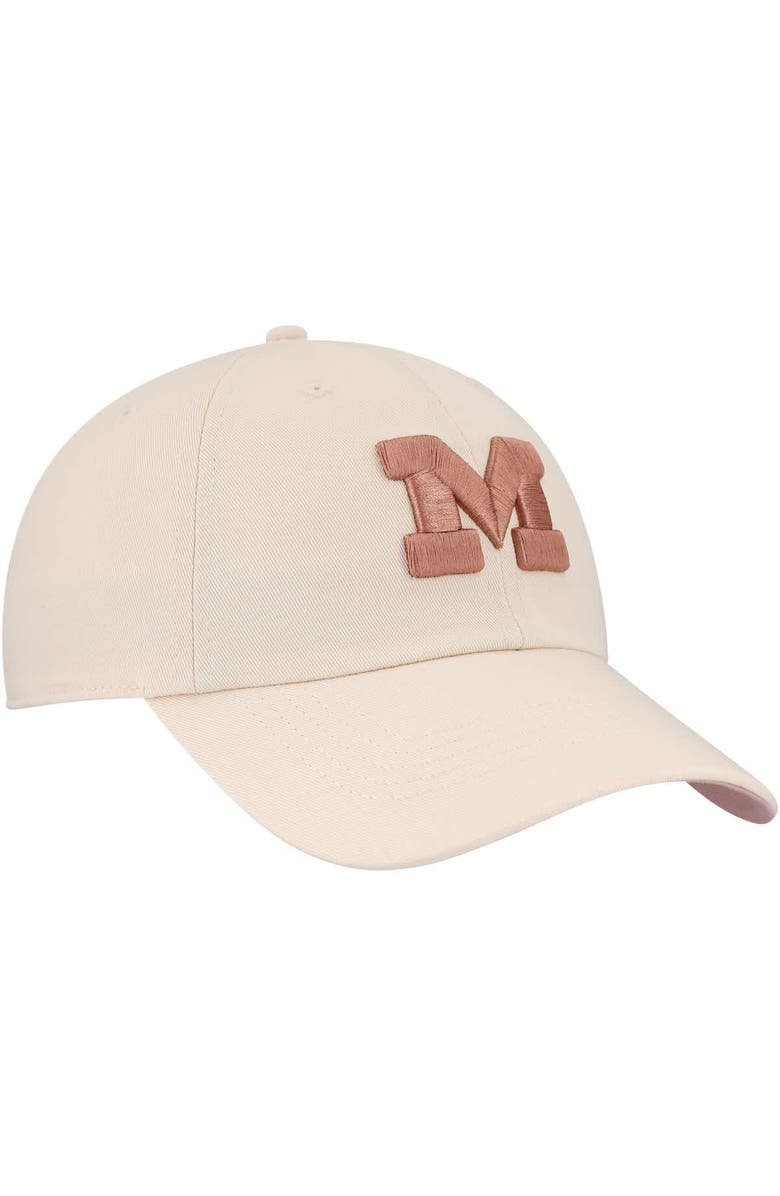 '47 Women's '47 Cream Michigan Wolverines Dusty Miata Clean Up Adjustable Hat, Alternate, color, 