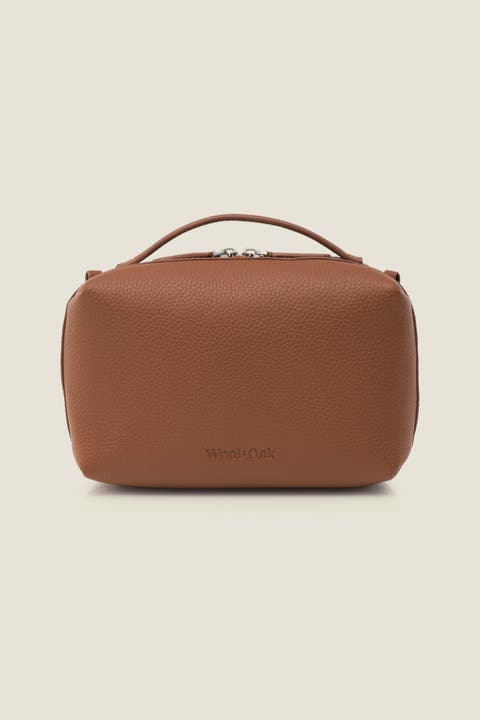 Toto Split Compartment Leather Travel Dopp Kit