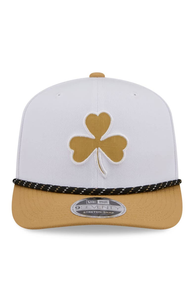 New Era Men's New Era White/Gold Boston Celtics 2025/26 City Edition 9SEVENTY Adjustable Hat, Alternate, color, White