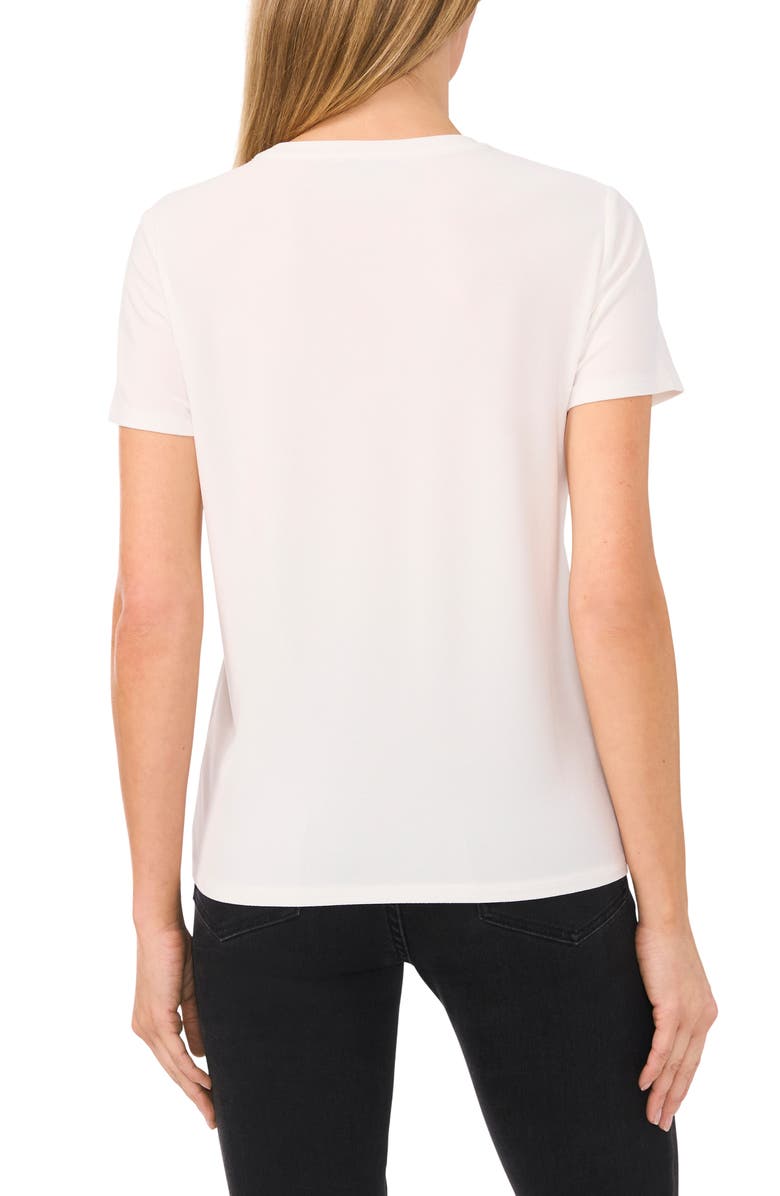 CeCe Embellished Bow T-Shirt, Alternate, color, New Ivory