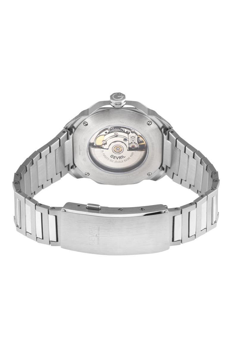 Roosevelt Automatic Bracelet Watch, 42mm, Alternate, color, SILVER