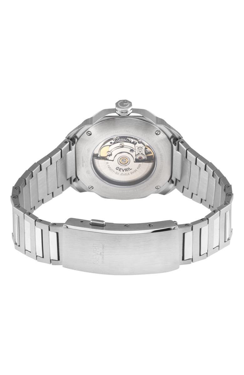 GEVRIL Roosevelt Automatic Bracelet Watch, 42mm, Alternate, color, Silver