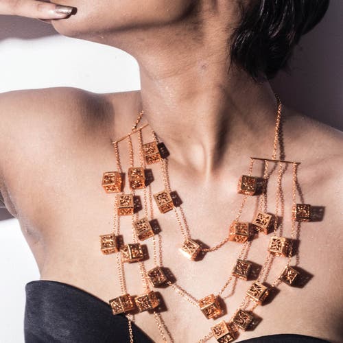 Dhwani Bansal Noor Drop Necklace In Antique Gold Plated