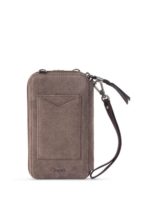 The Sak Silverlake N/s Smartphone Crossbody In Mushroom Suede