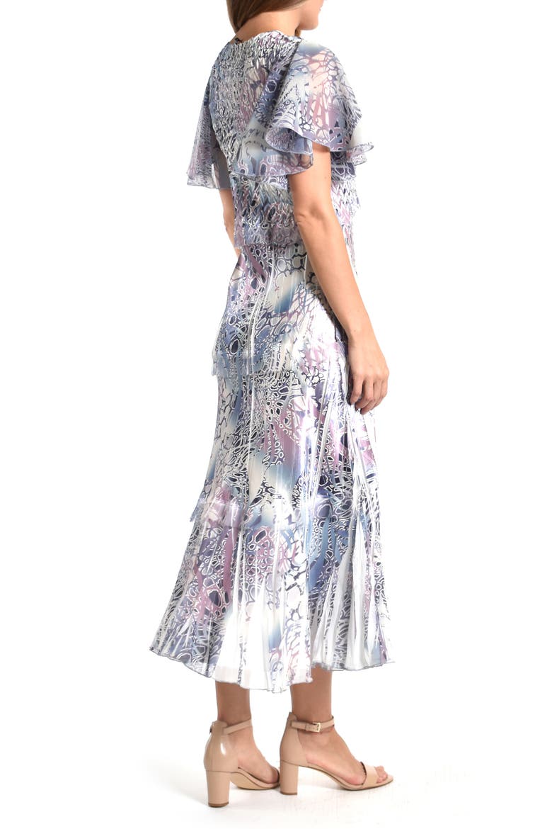 Flutter Sleeve Dress, Alternate, color, AQUA ANIMAL