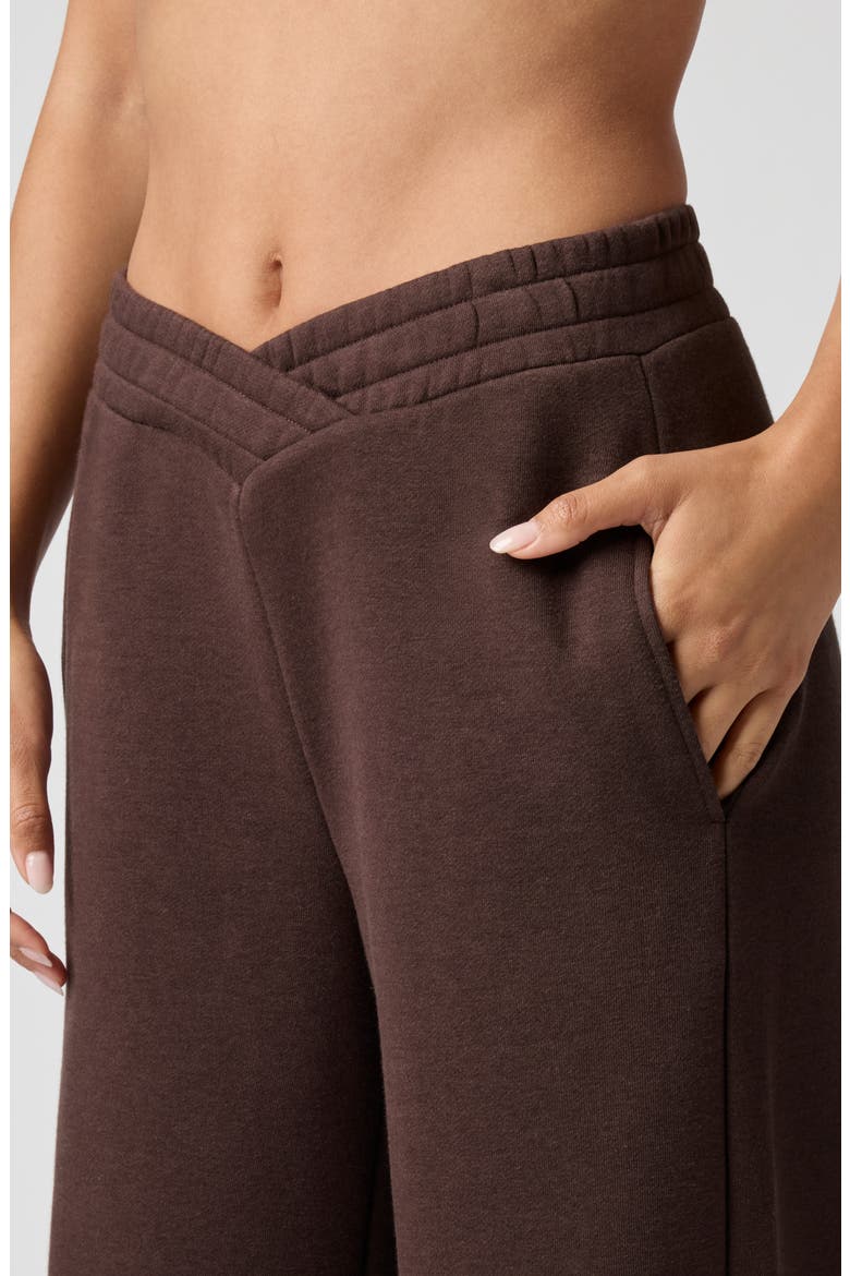 Cozy Crush V Wide Leg Sweatpants, Alternate, color, CANYON BROWN