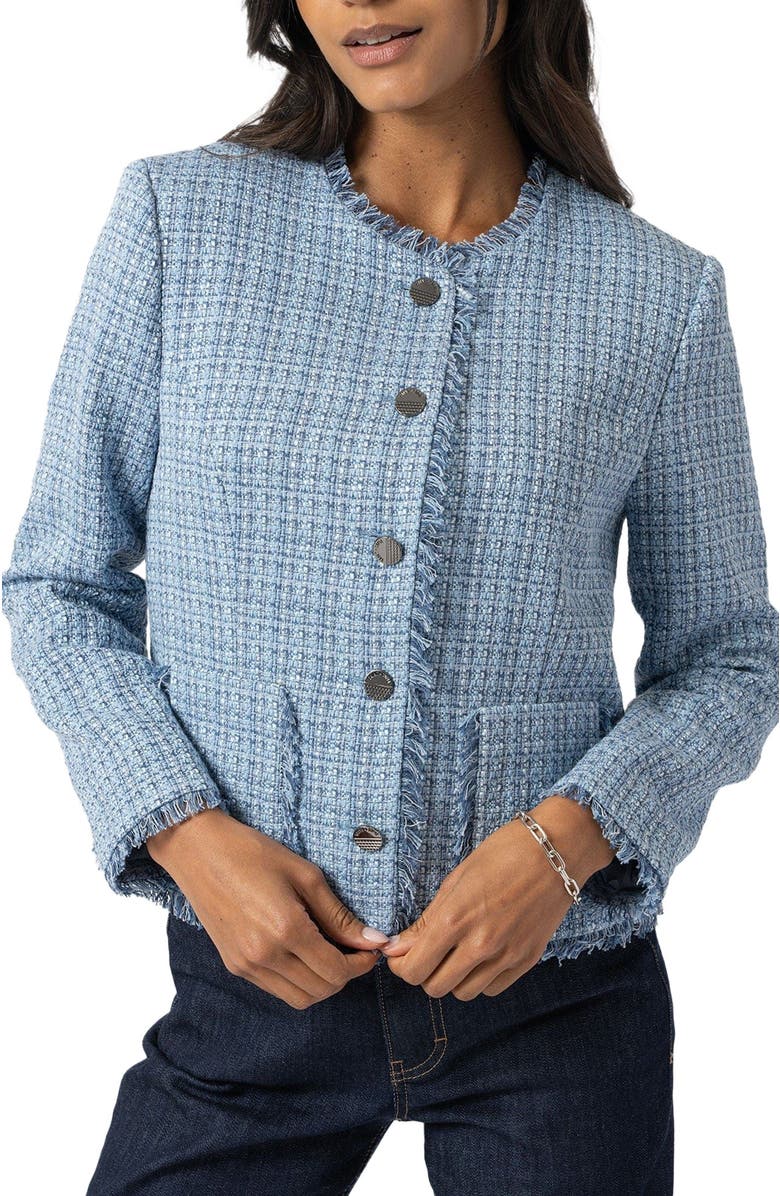 Saint + Sofia Ashby Jacket, Alternate, color, Pale Blue