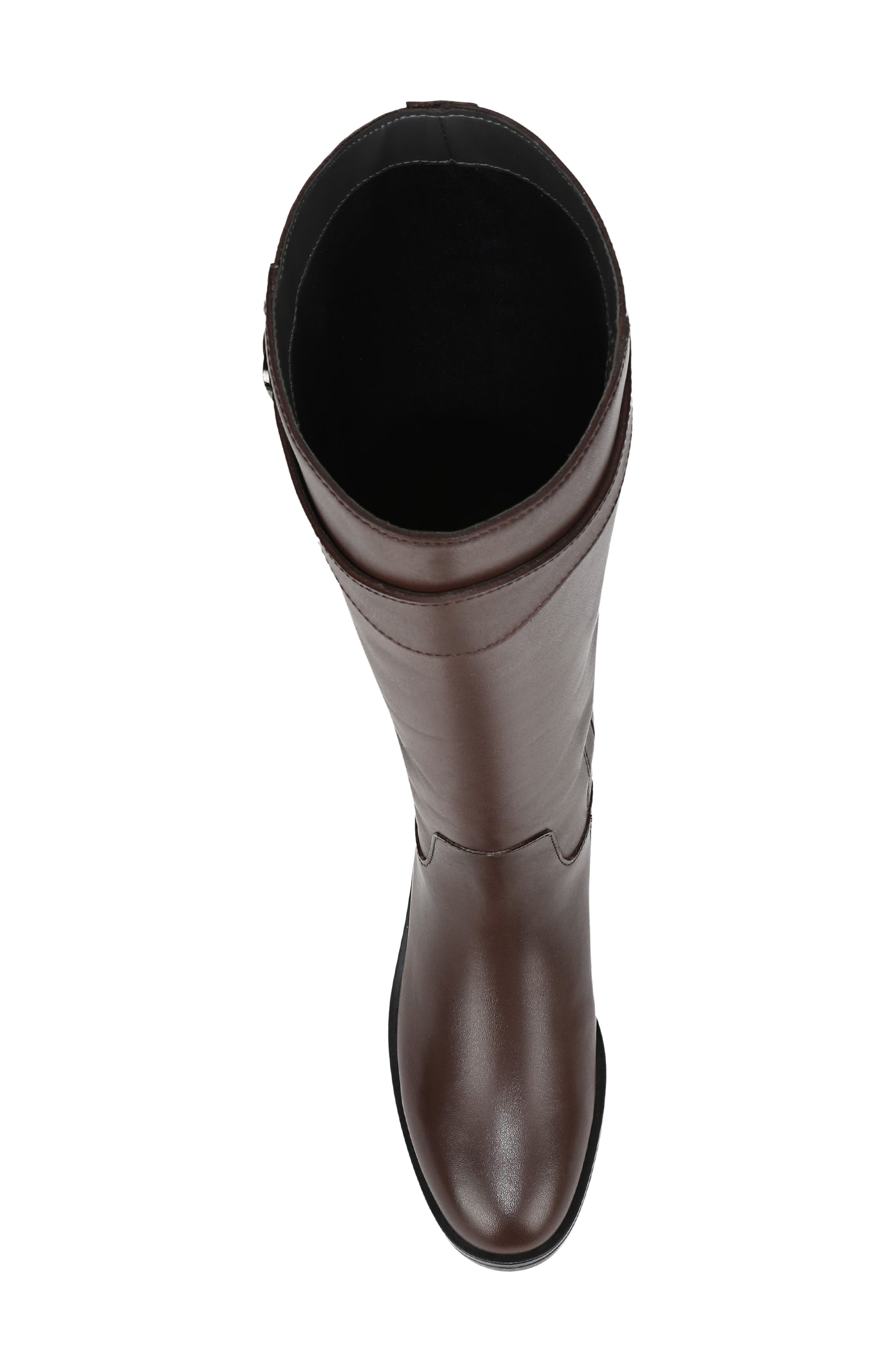 Marny Leather Knee High Boot, Alternate, color, BROWN CALF LEATHER