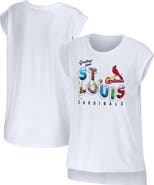WEAR by Erin Andrews Women's WEAR by Erin Andrews White St. Louis Cardinals Greetings From T-Shirt