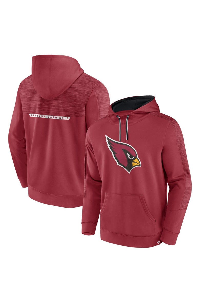 Men's Fanatics Branded Cardinal Arizona Cardinals Defender Evo Pullover Hoodie, Main, color, Cardinal