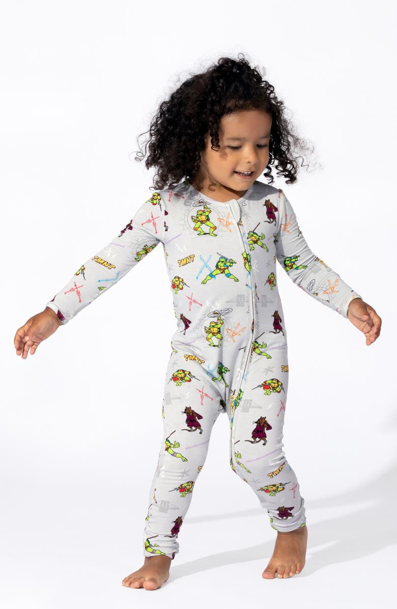 Bellabu Bear Kids' x Teenage Mutant Ninja Turtles Fitted Convertible Footie Pajamas, Alternate, color, 