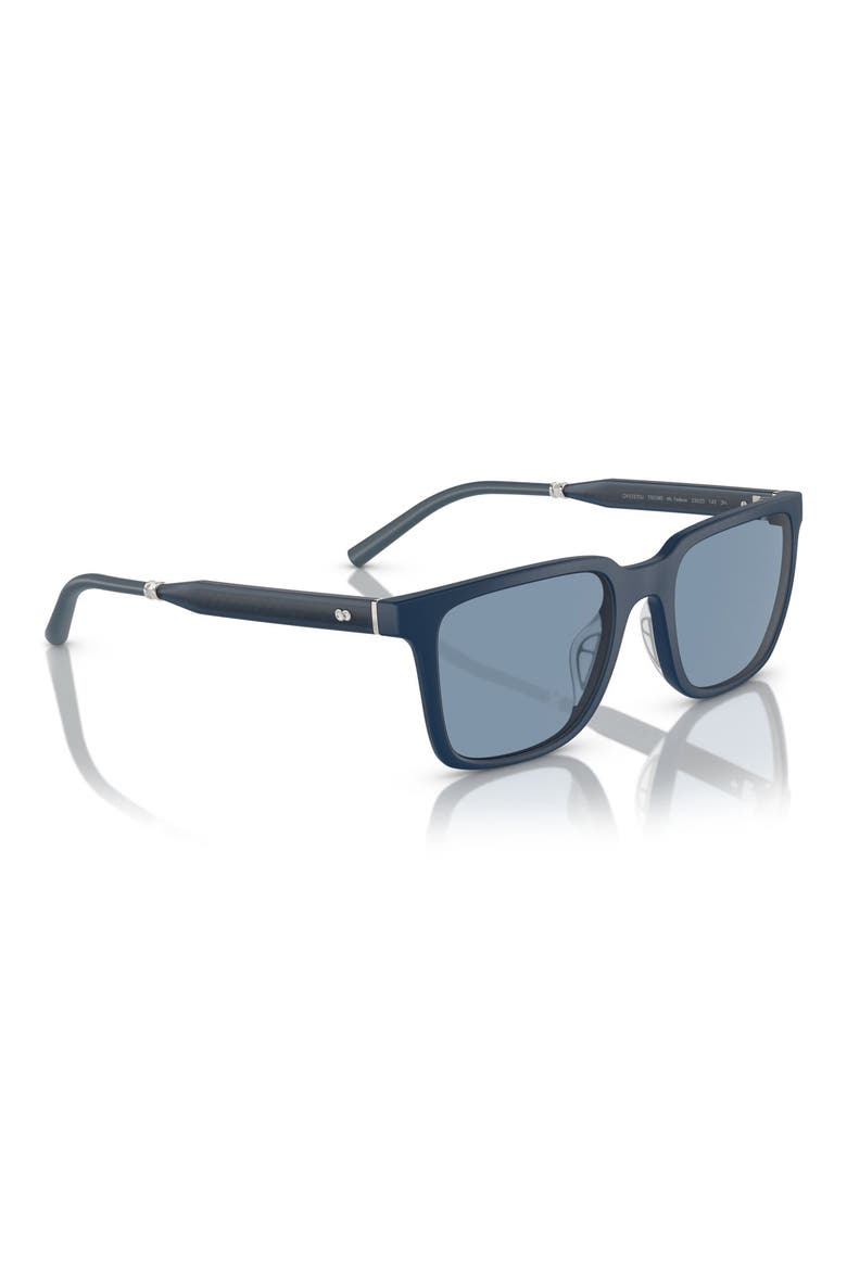 x Roger Federer Mr. Federer 55mm Rectangular Sunglasses, Alternate, color, SEMI-MATTE BLUE ASH / MARINE