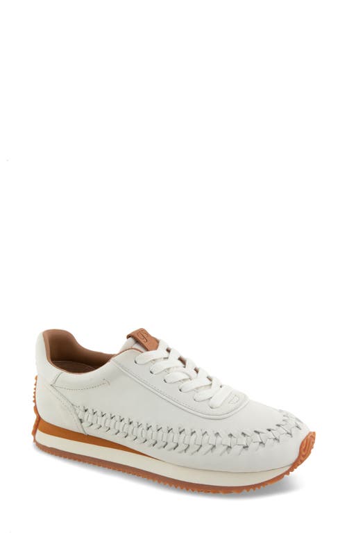 Gentle Souls Jolena Woven Detail Sneaker in White Leather at Nordstrom, Size 9.5