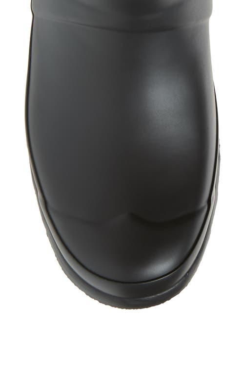 Hunter Womens Solid Black Rubber Knee High Rain Boots Shoes In Black