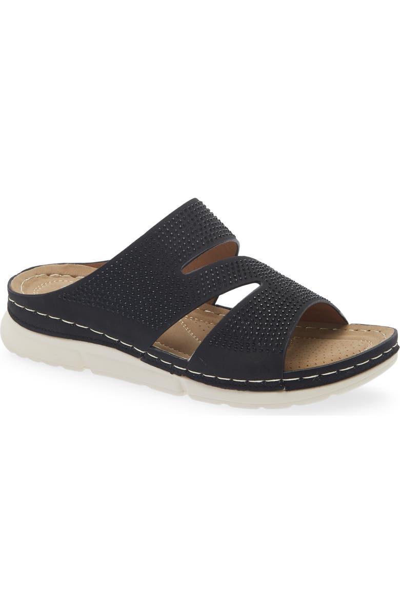 EXTREME BY EDDIE MARC Randa Slide Sandal, Main, color, Black