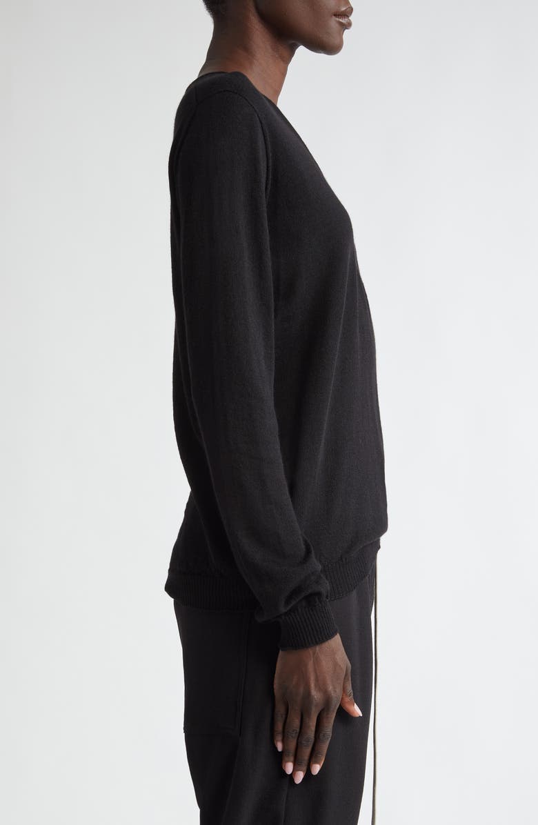 Rick Owens Maglia Wool V-Neck Sweater, Alternate, color, 