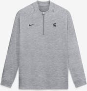 Nike Men's Nike Gray Michigan State Spartans Par Raglan Tri-Blend Therma-FIT Half-Zip Pullover